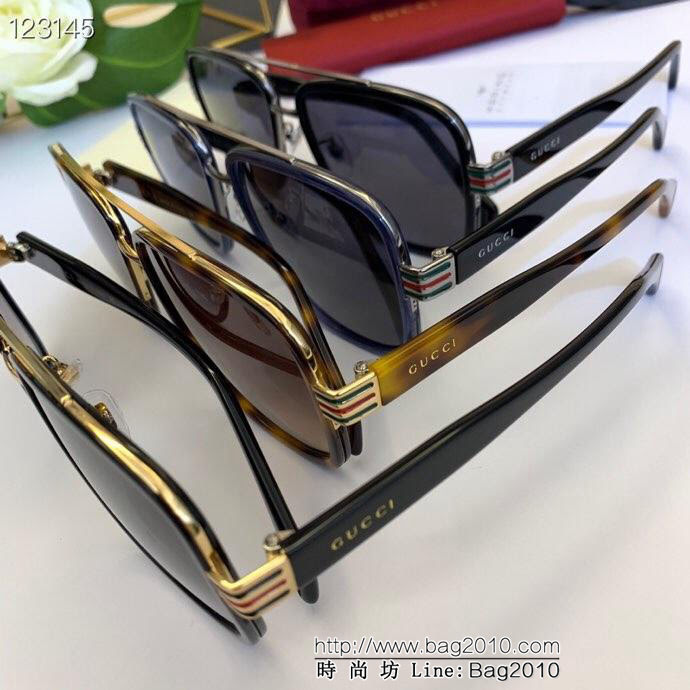 GUCCI古馳 最新官網同步 GG0448S 高端原單頂級貨 金屬鏡腿 經典綠紅配色 男女款飛行墨鏡  lly1404